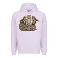 Lilac merino wool sheep head Premium Hoodie - LillyAllenDesigns