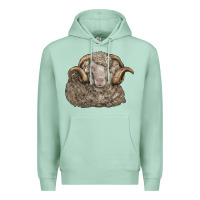 Seafoam merino wool sheep head Premium Hoodie - LillyAllenDesigns