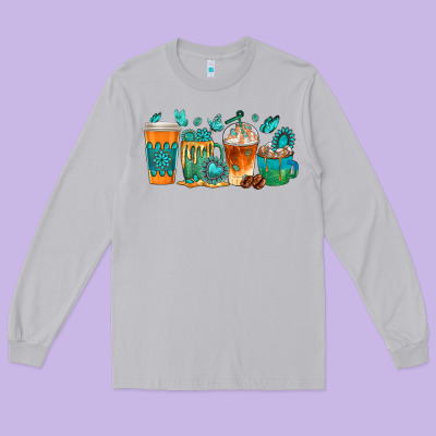 Long Sleeve Tee gemstone coffee cups
