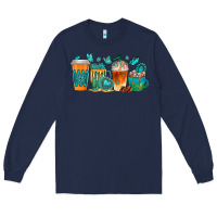 Navy gemstone coffee cups Long Sleeve Tee - texasbilliewilder
