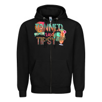 Black tanned and tipsy Zipper Hoodie - texasbilliewilder