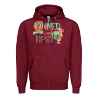 Burgundy tanned and tipsy Zipper Hoodie - texasbilliewilder