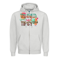 Dove Grey tanned and tipsy Zipper Hoodie - texasbilliewilder