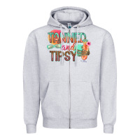 Heather Grey tanned and tipsy Zipper Hoodie - texasbilliewilder