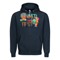 Navy tanned and tipsy Zipper Hoodie - texasbilliewilder