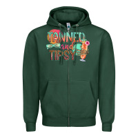 Sports Green tanned and tipsy Zipper Hoodie - texasbilliewilder