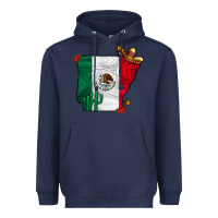 Navy mexica oklahama Heavyweight Hoodie - CowhideDigitalArt