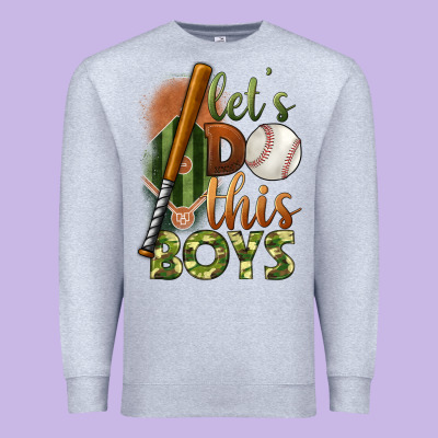 Let's Do This Boys Field Baseball Premium Sweatshirt Designed By Bundleandbundleshop