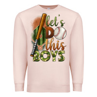 Pale Pink let's do this boys field baseball Premium Sweatshirt - BundleAndBundleShop