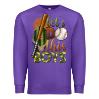 Purple let's do this boys field baseball Premium Sweatshirt - BundleAndBundleShop