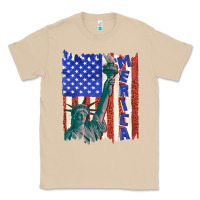Mushroom usa flag with statue of liberty Classic Tee - texasbilliewilder