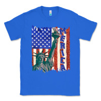 True Royal usa flag with statue of liberty Classic Tee - texasbilliewilder