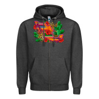 Charcoal Heather mexico map Zipper Hoodie - Zillion Design Studio