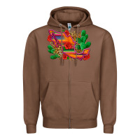 Chestnut mexico map Zipper Hoodie - Zillion Design Studio