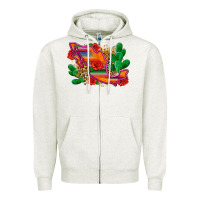 Oatmeal Heather mexico map Zipper Hoodie - Zillion Design Studio
