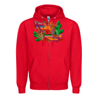 Red mexico map Zipper Hoodie - Zillion Design Studio