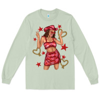 Matcha heart cowgirl Long Sleeve Tee - texasbilliewilder