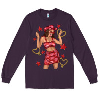 Plum heart cowgirl Long Sleeve Tee - texasbilliewilder