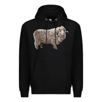 Black rambouillet sheep Premium Hoodie - LillyAllenDesigns