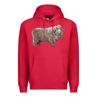 Cardinal rambouillet sheep Premium Hoodie - LillyAllenDesigns