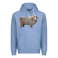 Colony Blue rambouillet sheep Premium Hoodie - LillyAllenDesigns