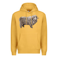 Mustard rambouillet sheep Premium Hoodie - LillyAllenDesigns