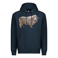 Navy rambouillet sheep Premium Hoodie - LillyAllenDesigns