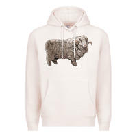 Pale Pink rambouillet sheep Premium Hoodie - LillyAllenDesigns