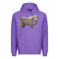 Purple rambouillet sheep Premium Hoodie - LillyAllenDesigns