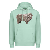 Seafoam rambouillet sheep Premium Hoodie - LillyAllenDesigns