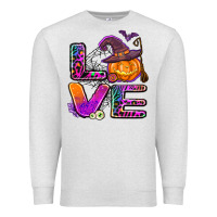 Oatmeal Heather halloween love Premium Sweatshirt - AdoDesignShop