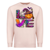 Pale Pink halloween love Premium Sweatshirt - AdoDesignShop