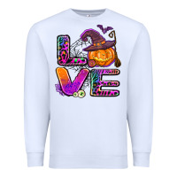 White halloween love Premium Sweatshirt - AdoDesignShop