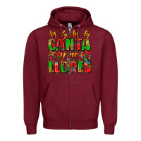 Burgundy ay ay ay ay canta y no llores Zipper Hoodie - Zillion Design Studio