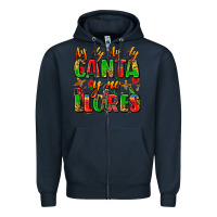 Navy ay ay ay ay canta y no llores Zipper Hoodie - Zillion Design Studio