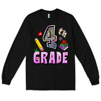 Black Fourth Grade Long Sleeve Tee - RanaPortraitStore