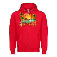 Red tennessee summer billie wilder Zipper Hoodie - texasbilliewilder