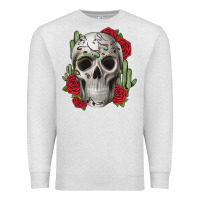 Oatmeal Heather skull cactus Premium Sweatshirt - JahusDesignShop
