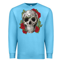 Ocean Blue skull cactus Premium Sweatshirt - JahusDesignShop