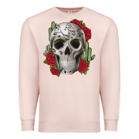 Pale Pink skull cactus Premium Sweatshirt - JahusDesignShop