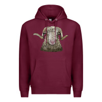 Burgundy rambouillet sheep head Premium Hoodie - LillyAllenDesigns