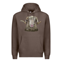 Coffee rambouillet sheep head Premium Hoodie - LillyAllenDesigns