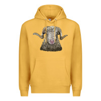 Mustard rambouillet sheep head Premium Hoodie - LillyAllenDesigns