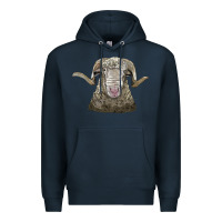 Navy rambouillet sheep head Premium Hoodie - LillyAllenDesigns