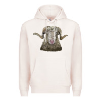 Pale Pink rambouillet sheep head Premium Hoodie - LillyAllenDesigns