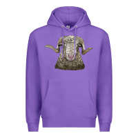 Purple rambouillet sheep head Premium Hoodie - LillyAllenDesigns