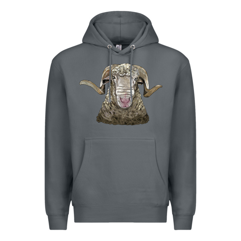 Rambouillet Sheep Head Premium Hoodie by LillyAllenDesigns | Teevron