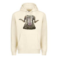Sandshell rambouillet sheep head Premium Hoodie - LillyAllenDesigns