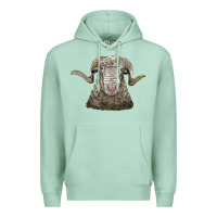 Seafoam rambouillet sheep head Premium Hoodie - LillyAllenDesigns