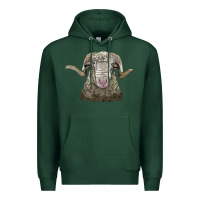 Sports Green rambouillet sheep head Premium Hoodie - LillyAllenDesigns